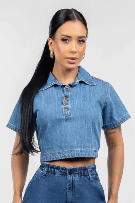 Blusa Jeans Cropped Luiza – 9046 (3)