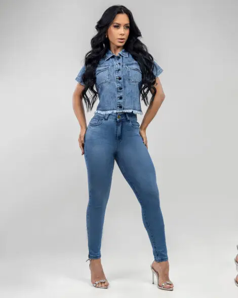Camisa Fem. Jeans Cropped Rafaela – 9082 (2)