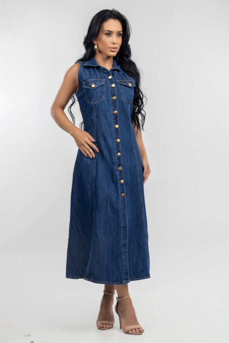 Vestido Jeans Midi Destroyer Bianca – 9062 (1)