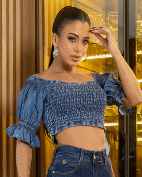 Blusa Cropped Lastex Mariana – 8056 (1)